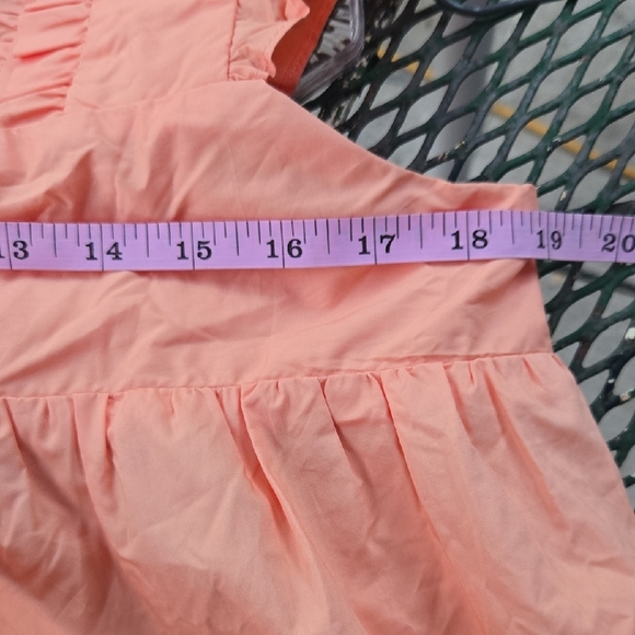 En Saison Peach Ruffle Midi Dress - Picture 8 of 8